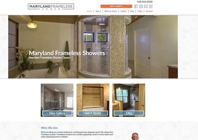 Maryland Frameless Showers